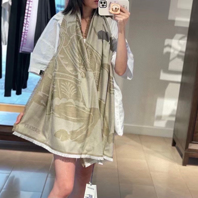 BBR SCARF 180 CM IN SILK MIX WOOL 481161