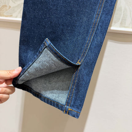 Gucci Old Flower Waist Jeans Blue Cotton