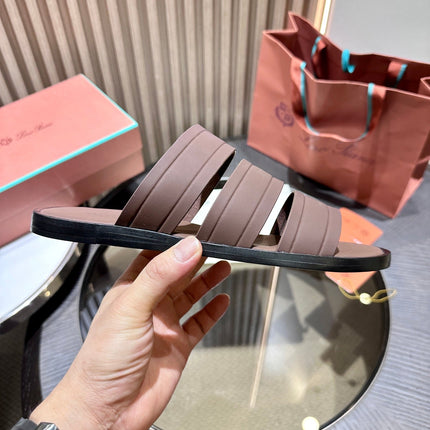 LP NAHA SANDAL CHOCOLATE LAMBSKIN