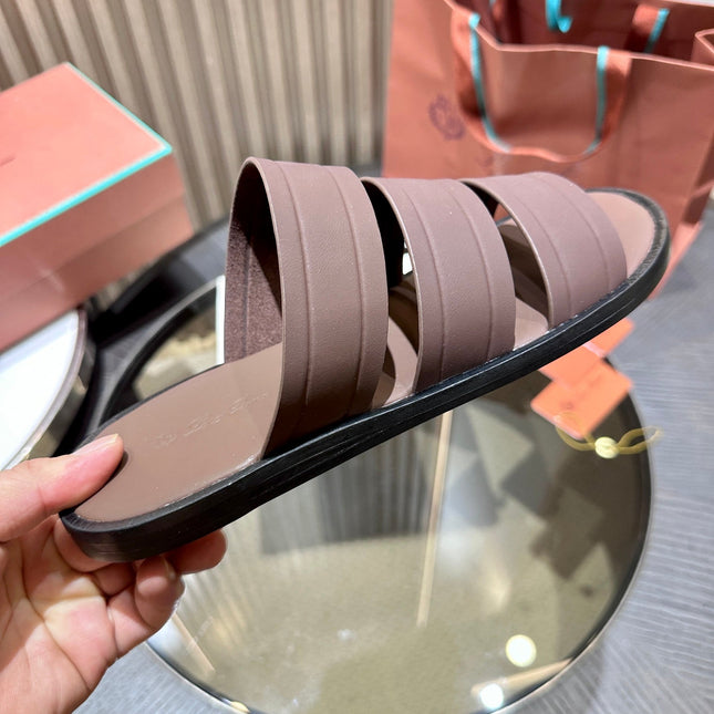 LP NAHA SANDAL CHOCOLATE LAMBSKIN