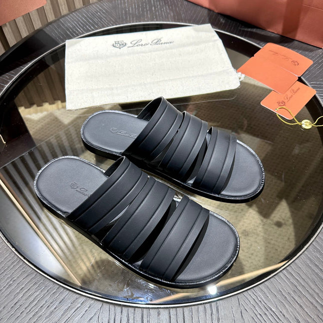 LP NAHA SANDAL BLACK LAMBSKIN