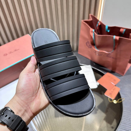 LP NAHA SANDAL BLACK LAMBSKIN