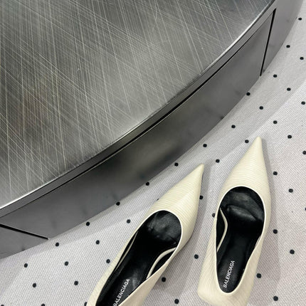 CLASSIC PUMPS 65MM IN CREAM LIZARD PATTERN CALFSKIN