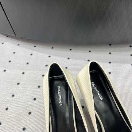 CLASSIC PUMPS 65MM IN CREAM LIZARD PATTERN CALFSKIN