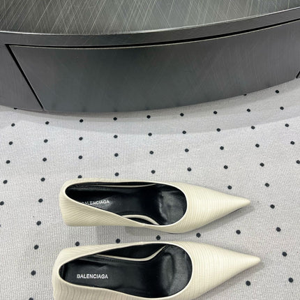 CLASSIC PUMPS 65MM IN CREAM LIZARD PATTERN CALFSKIN