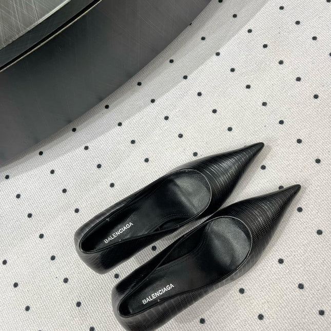 CLASSIC PUMPS 65MM IN BLACK LIZARD PATTERN CALFSKIN