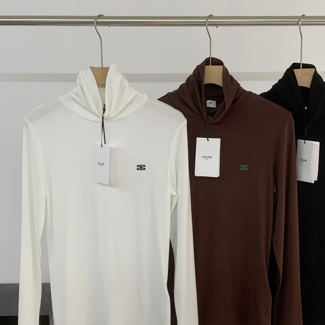 CELINE 25S EMBROIDERED LONG-SLEEVE T-SHIRT 0036