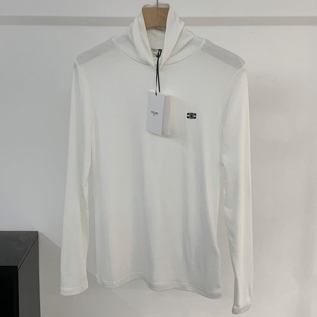 CELINE 25S EMBROIDERED LONG-SLEEVE T-SHIRT 0036