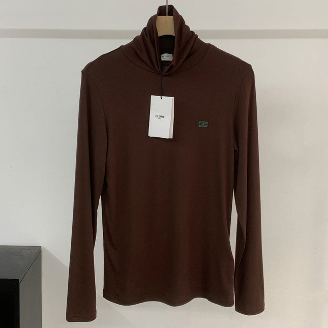 CELINE 25S EMBROIDERED LONG-SLEEVE T-SHIRT 0038