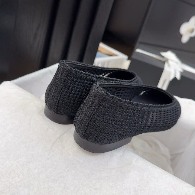 CC 25 Ballet Flat Black Raffia