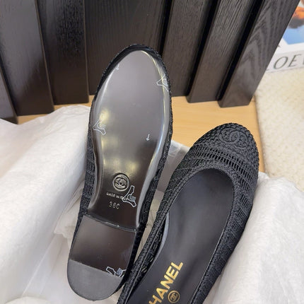 CC 25 Ballet Flat Black Raffia