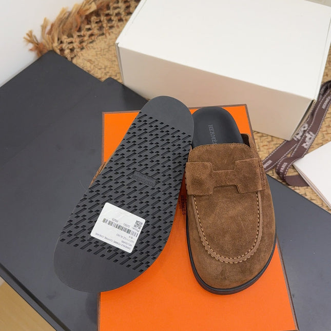 HM 25S MULE IN BROWN SUEDE