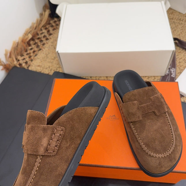 HM 25S MULE IN BROWN SUEDE