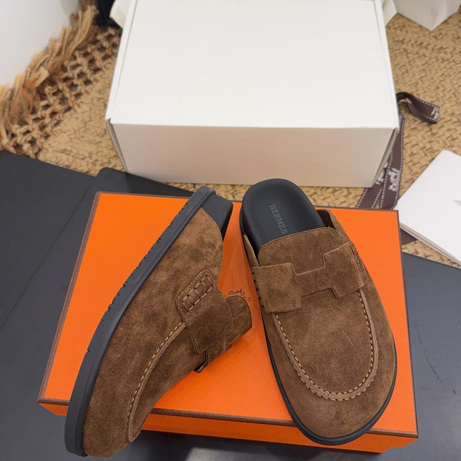 HM 25S MULE IN BROWN SUEDE