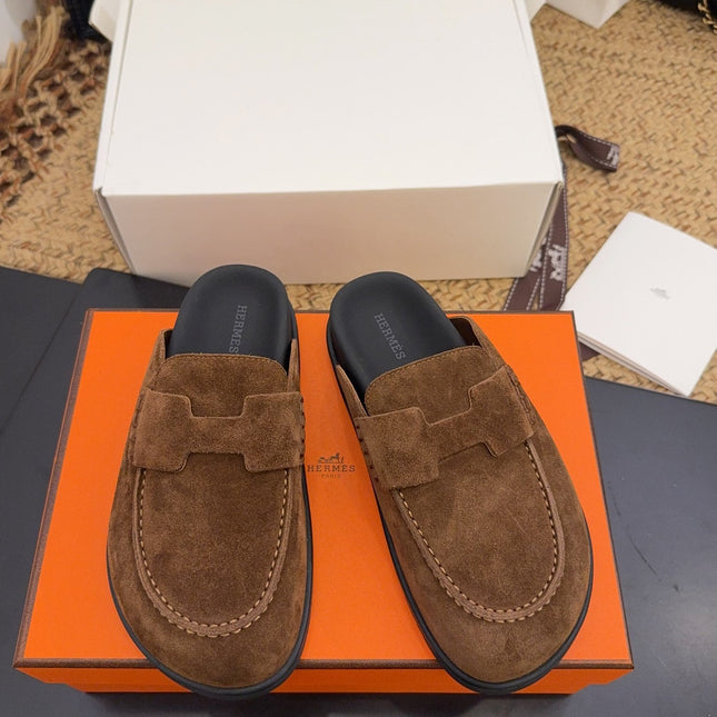 HM 25S MULE IN BROWN SUEDE