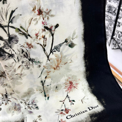 DIOR SCARF 140 CM IN WOOL MIX SILK FABRIC 708384