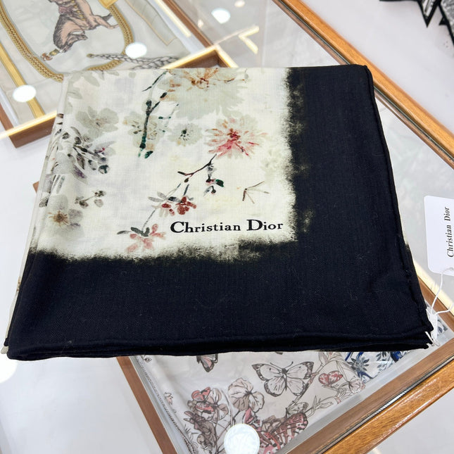 DIOR SCARF 140 CM IN WOOL MIX SILK FABRIC 708384