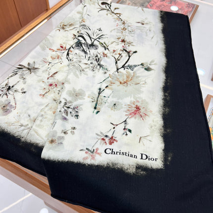 DIOR SCARF 140 CM IN WOOL MIX SILK FABRIC 708384
