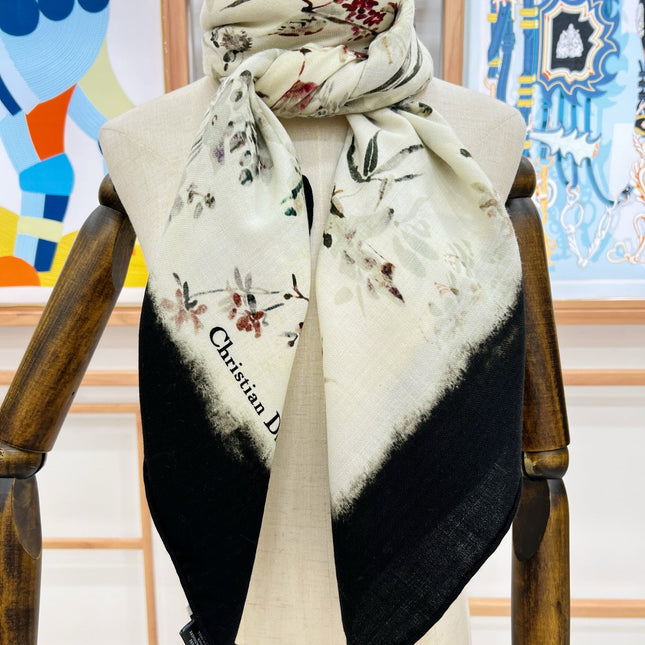 DIOR SCARF 140 CM IN WOOL MIX SILK FABRIC 708384