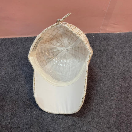 BASEBALL CAP IN BEIGE CREAM TWEED 437707