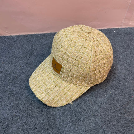 BASEBALL CAP IN SAND YELLOW TWEED 437708