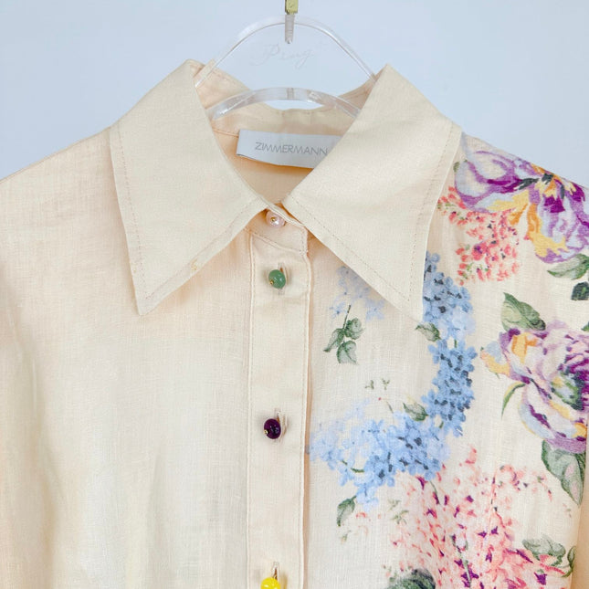 HALLIDAY TUCKED SHIRT DRESS 25S IN LINEN 266345