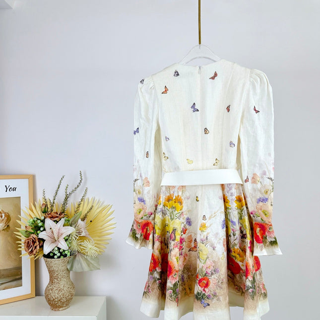 V-NECK DRESS WITH BELT 266385