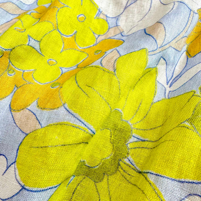 V-NECK FLORAL PRINT DRESS WITH LACE DETAIL