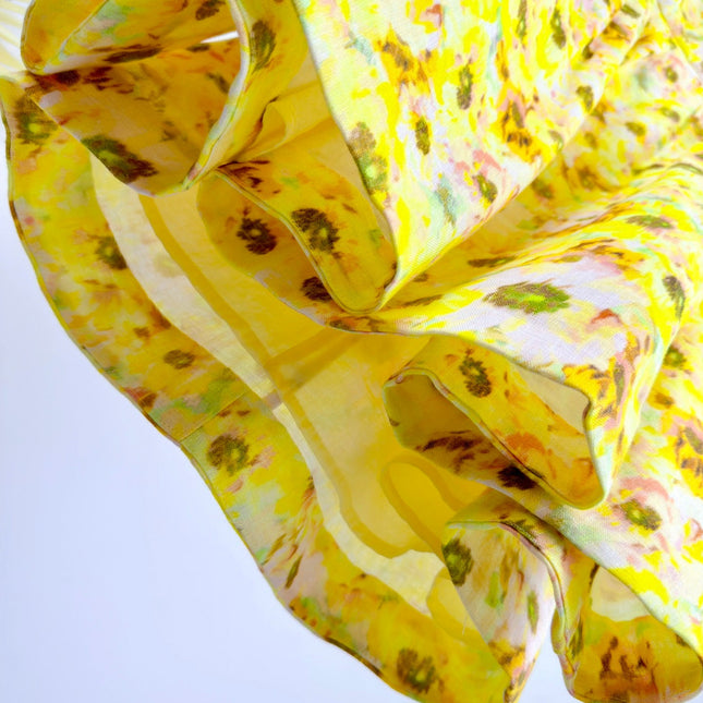 PUFF SLEEVE MINI DRESS 25S IN LINEN 266364