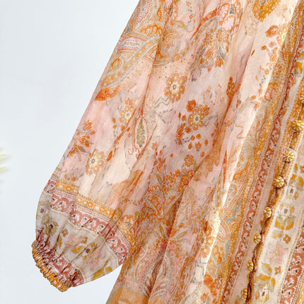 ZIMMERMANN HIGH-NECK FLARE-SLEEVE TOP 270178