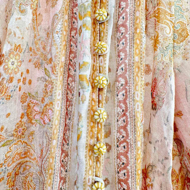 ZIMMERMANN HIGH-NECK FLARE-SLEEVE TOP 270178