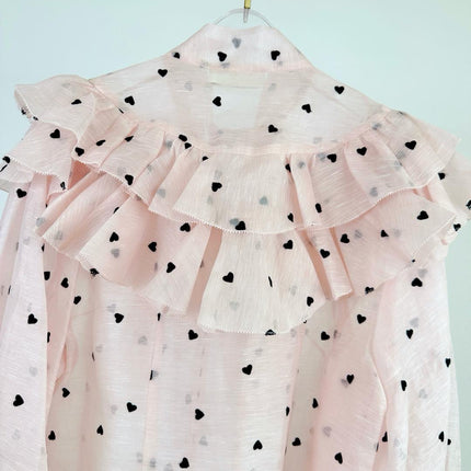 ZIMMERMANN RUFFLED CHIFFON BLOUSE 270155