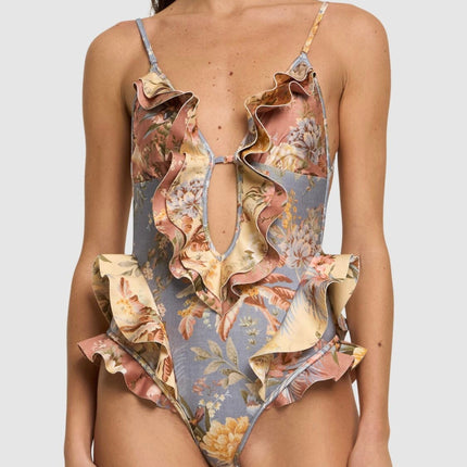 ZIMMERMANN BIKINI TALLOW FLORAL PATCHWORK PATTERN 270512