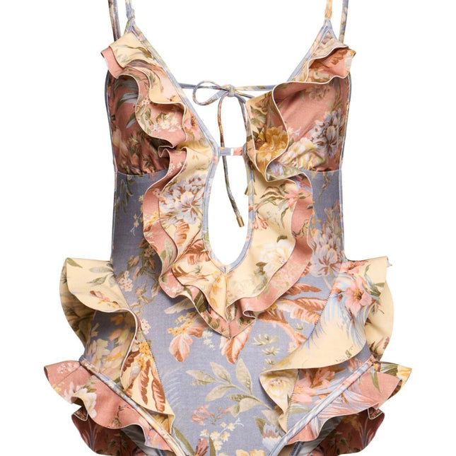 ZIMMERMANN BIKINI TALLOW FLORAL PATCHWORK PATTERN 270512