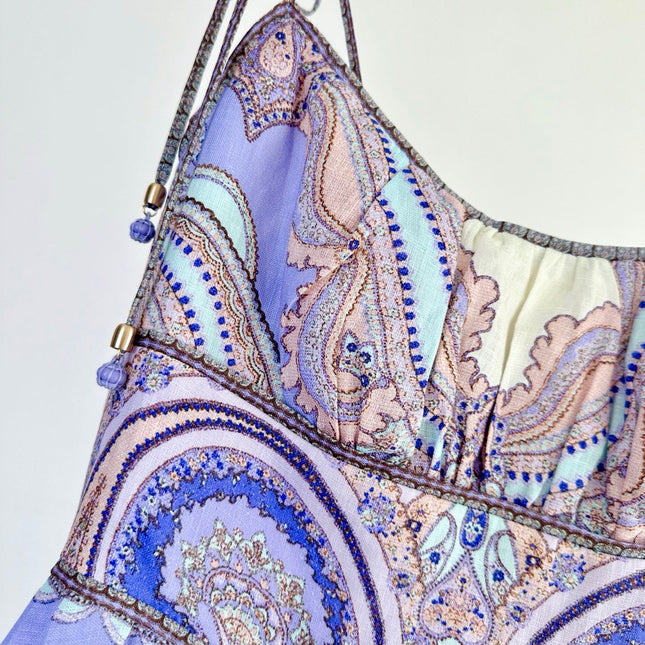 SPAGHETTI STRAP PRINTED MAXI DRESS