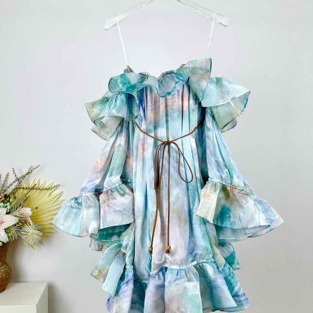 ZIMMERMANN PLEATED SILK MINI SKIRT 270236