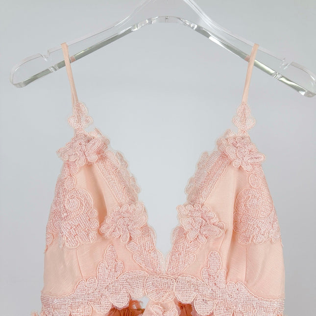 ZIMMERMANN LACE LAYERED MINI DRESS 270382