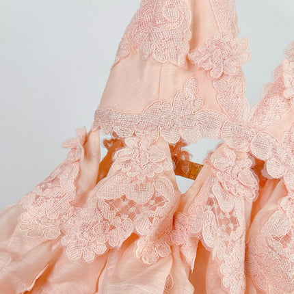 ZIMMERMANN LACE LAYERED MINI DRESS 270382