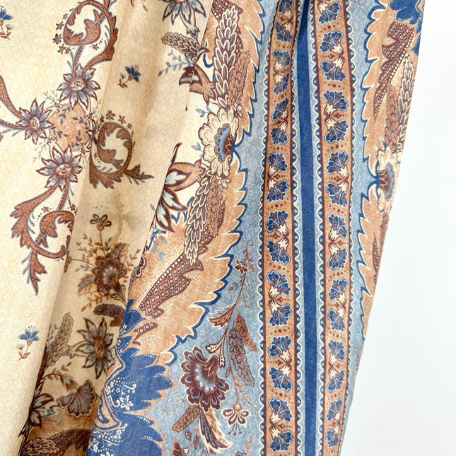 LONG SKIRT PRINTED 25S IN SPUN SILK 266326