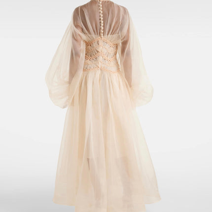 ZIMMERMANN LONG-SLEEVE PUFF-SLEEVE DRESS 270474