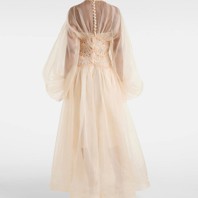 ZIMMERMANN LONG-SLEEVE PUFF-SLEEVE DRESS 270474