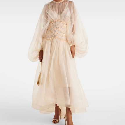 ZIMMERMANN LONG-SLEEVE PUFF-SLEEVE DRESS 270474