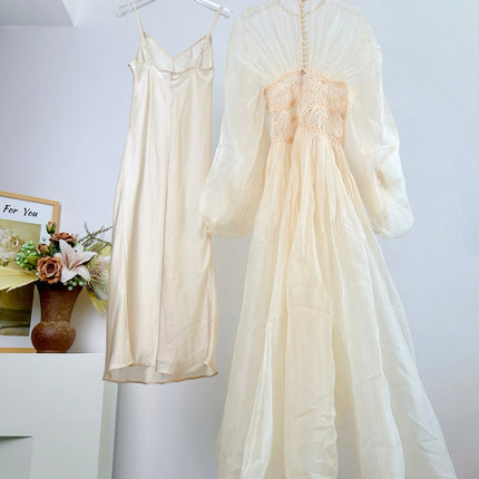 ZIMMERMANN LONG-SLEEVE PUFF-SLEEVE DRESS 270474