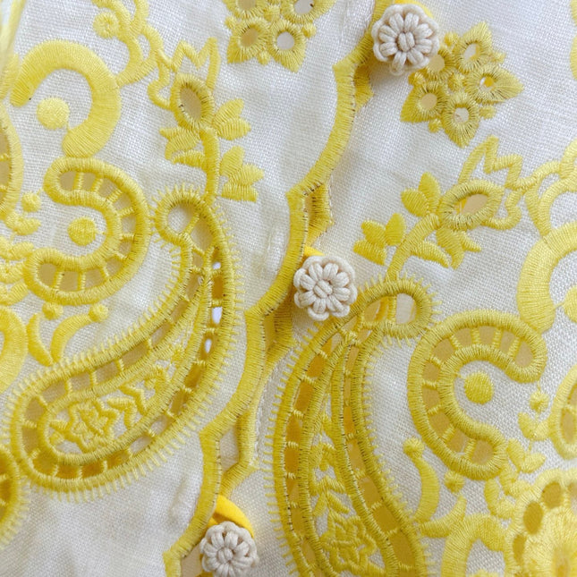 ZIMMERMANN EMBROIDERED SHORT-SLEEVE MINI DRESS 270269