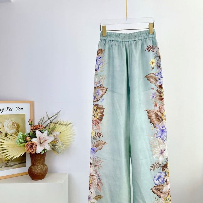 ZIMMERMANN WIDE-LEG PANTS WITH WAIST TIE 270121
