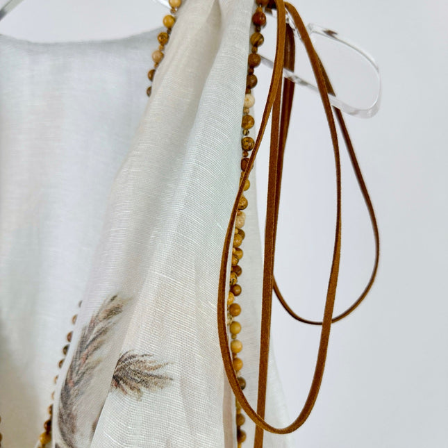 ZIMMERMANN BALANCE DEEP V-NECK MINI DRESS 270315