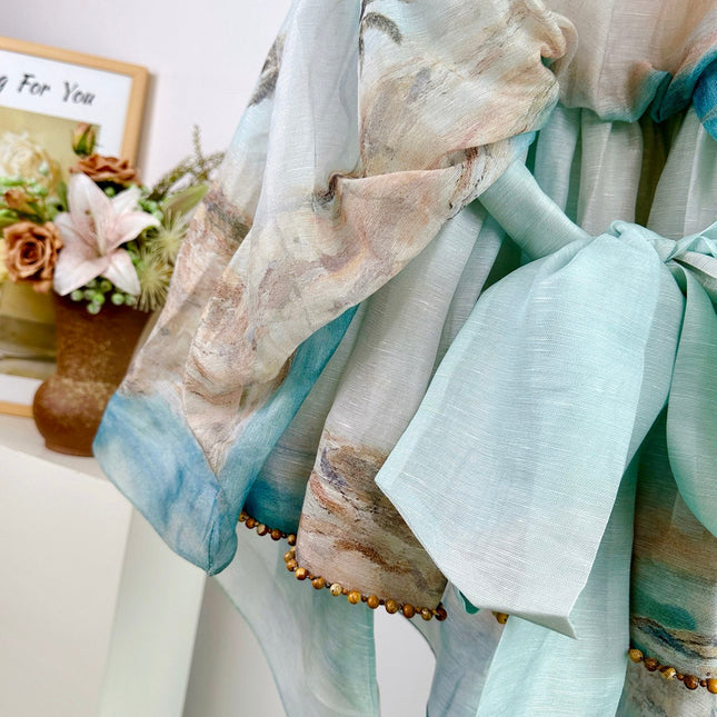 ZIMMERMANN BALANCE DEEP V-NECK MINI DRESS 270315