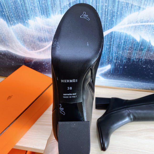 STORY BOOT 7 CM IN BLACK LAMBSKIN