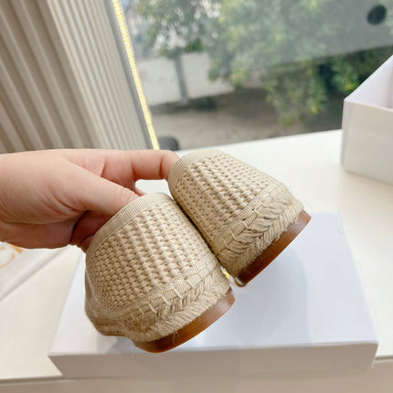 CHLOÉ WOVEN LOAFER IN BEIGE RAFFIA