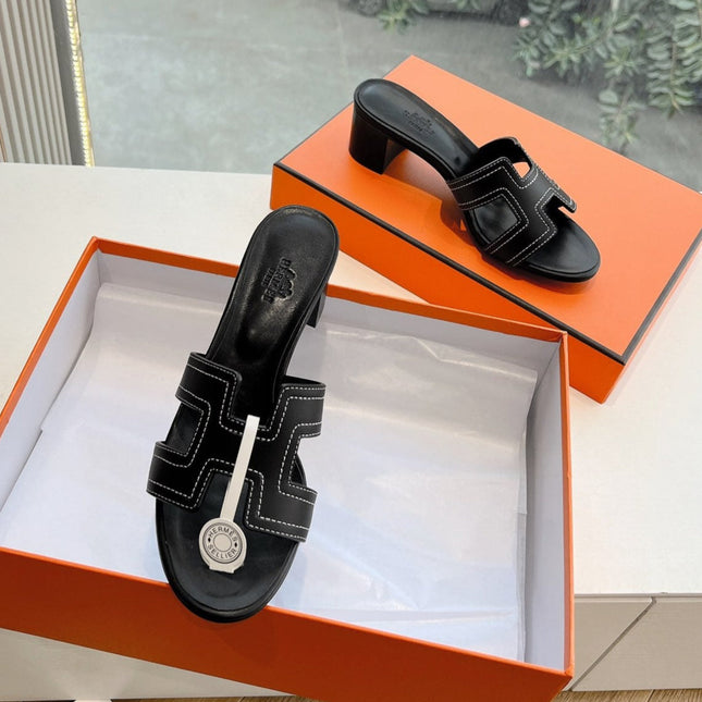 0ASIS SANDAL IN BLACK MIX WHITE CALFSKIN